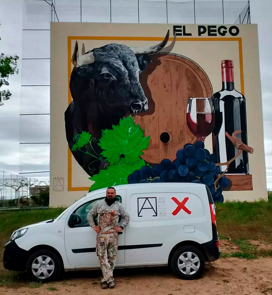Maridaje de vino y toros en el nuevo mural de este pueblo zamorano - Carlos Adeva